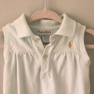 Ralph Lauren mint green baby onesie